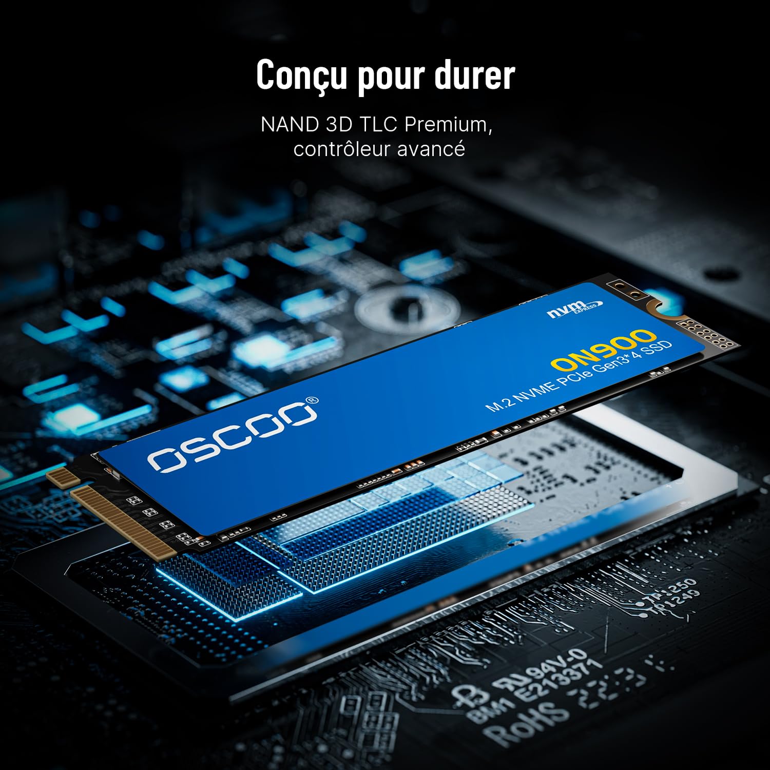 M.2 2280 NVMe 1To PCIe 3.0 x4 SSD Interne,Lecture jusqu'à 3500 Mo/s‌