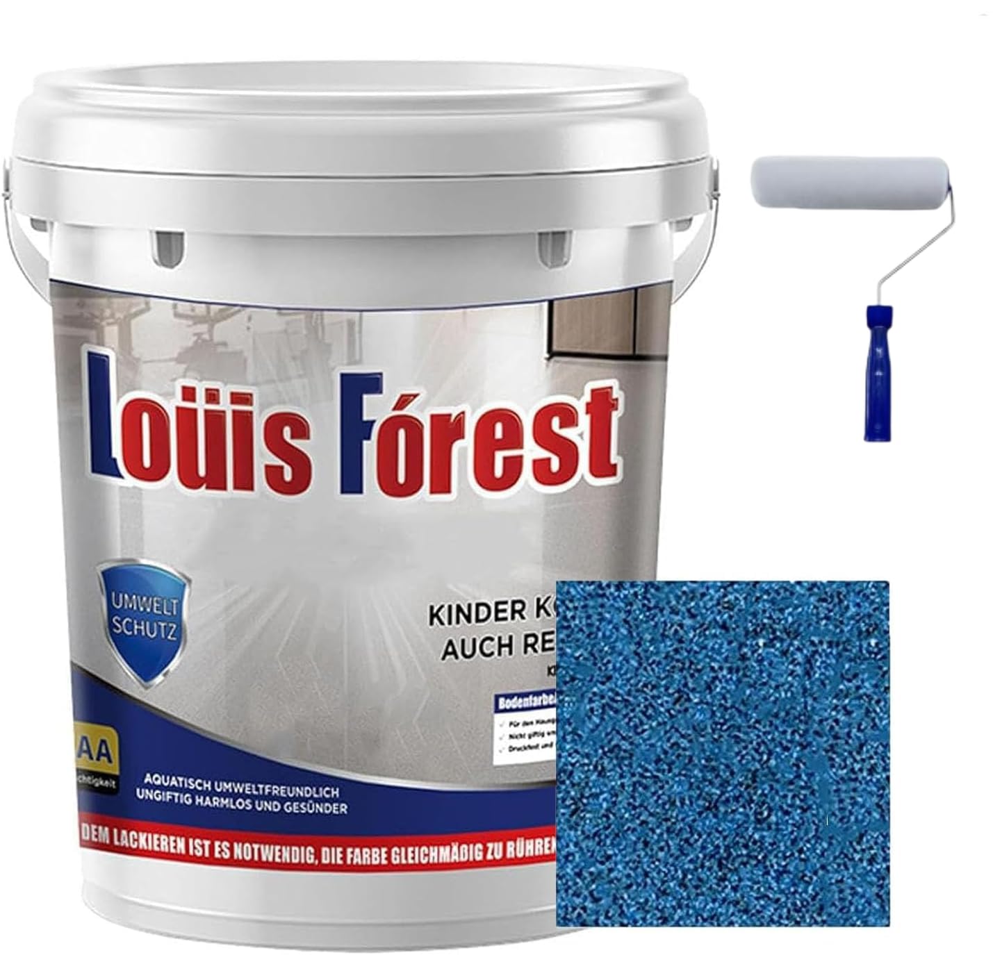 Zzlmdz Dark Blue Epoxy Colored Sand Floor Paint,Louis Forest Epoxy Floor Paint,Colored Sand Self Leveling Floors Painting Garage, For Concrete, Tiles, Marble (, 1000G)