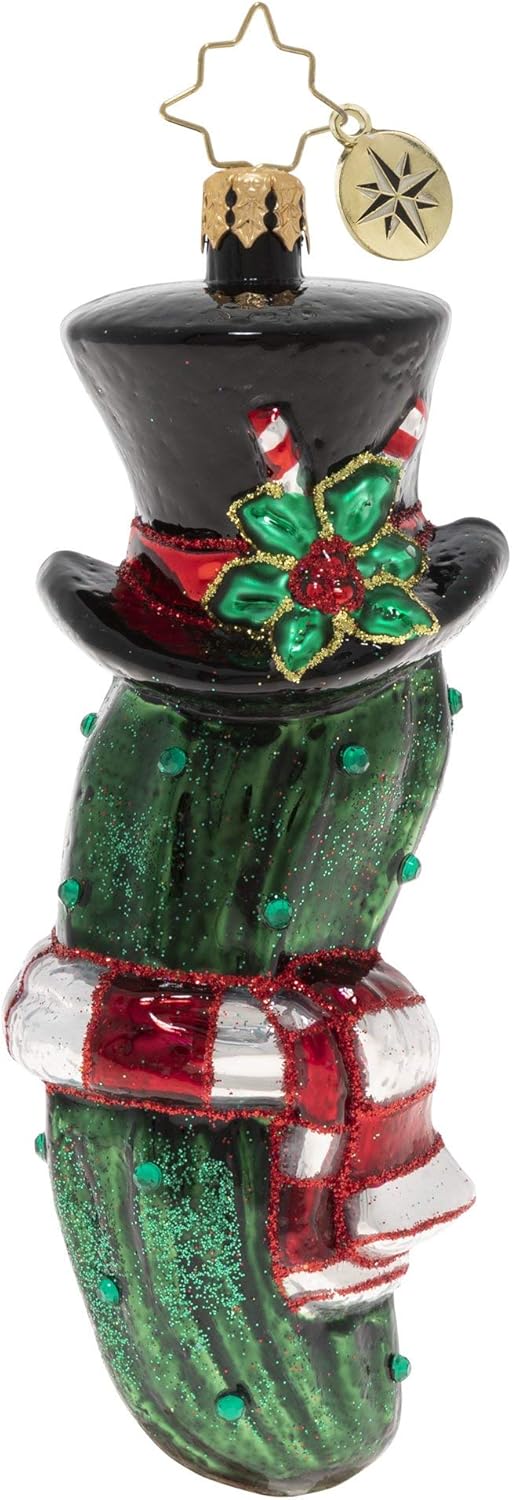 Christopher Radko Hand-Crafted European Glass Christmas Ornament, The Christmas Pickle
