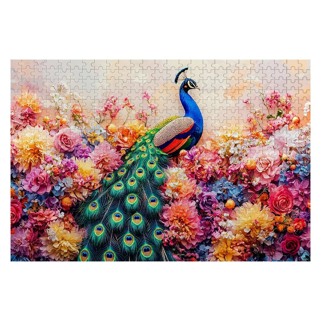 Puzzle dla dorosłych, 6000 paw, 6000 sztuk, dla dorosłych, drewniane kwiaty, klasyczna, edukacyjna, wymagająca gra dla całej rodziny, dekompresja, prezenty dekoracyjne, 179 x 105 cm, F-66