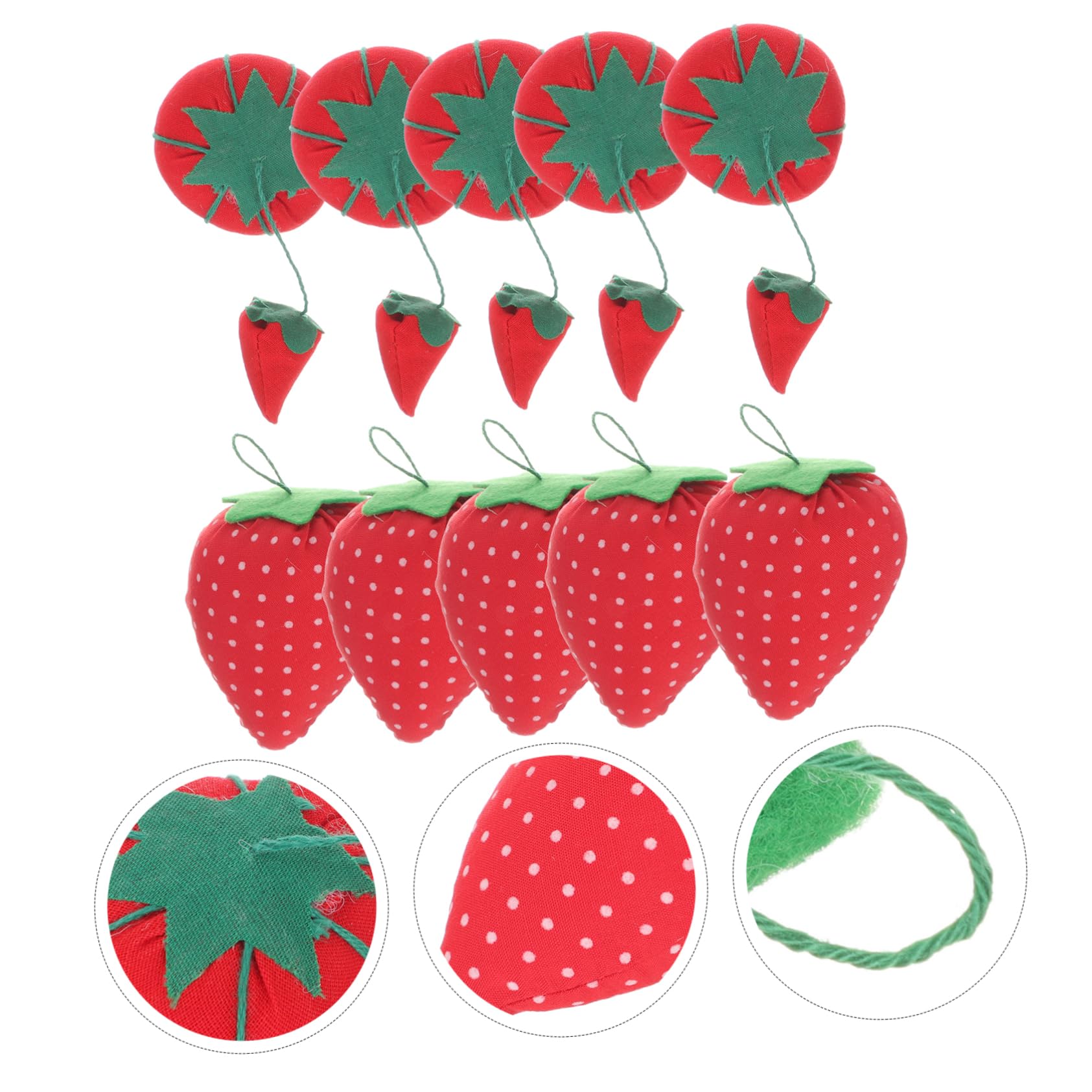 NUOBESTY Juego De 4 Alfileteros Reutilizables Con Forma De Tomate Y Fresa Para Adultos Portaagujas Para El Hogar Kit De Costura (10 Unidades)