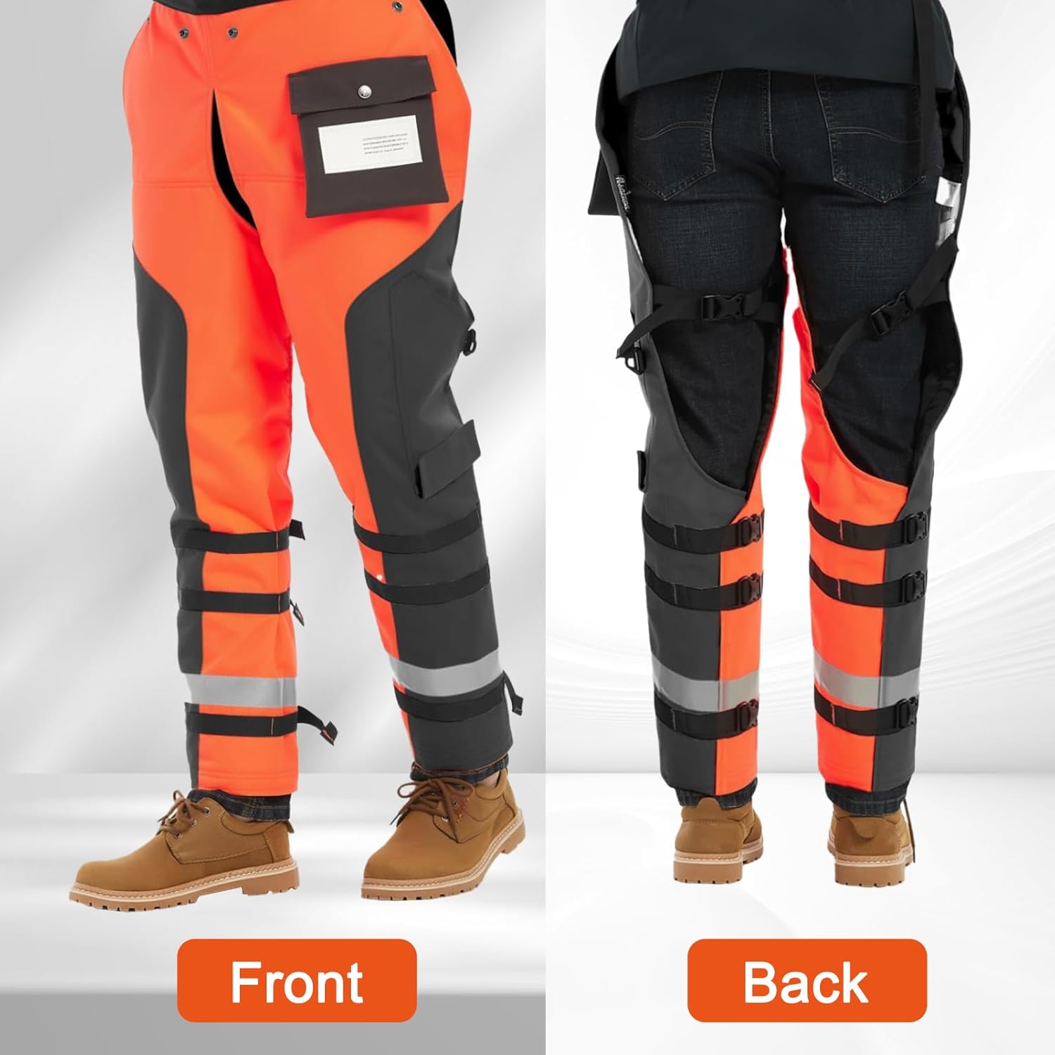 36-38Inch Chainsaw Pants,9 Layer Chainsaw Protective Pant for Men Women Logging Cutting Safety Gear Adjustable Belt