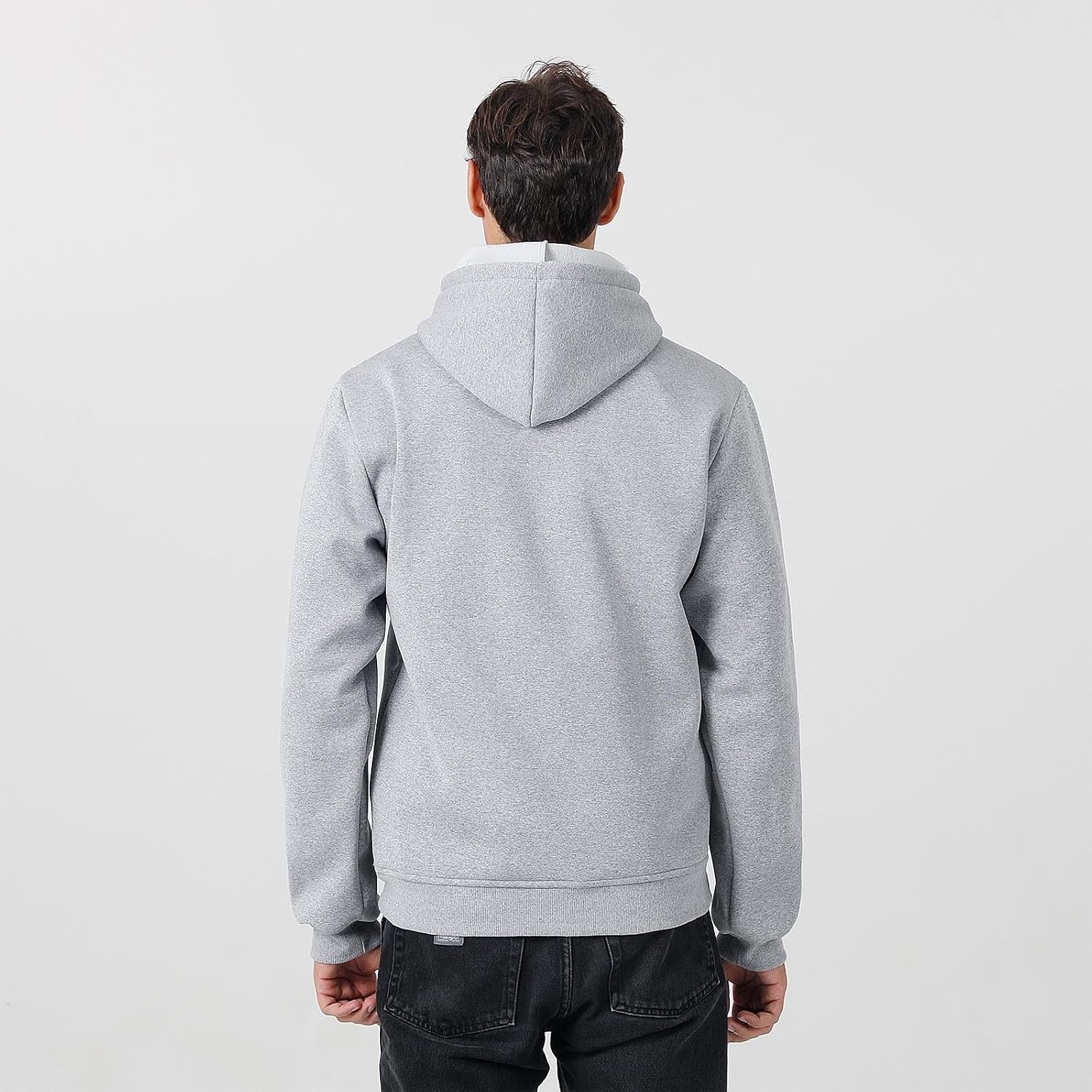 Heated Pullover Hoodie for Men with 7 Heating Zones USB Powered Thermal Sweatshirt Fleece Lined Winter Top with Pocket