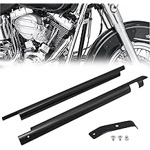 Black Front Frame Down Tube Covers for Harley Softail Fatboy Heritage Springer Deluxe FLSTN FLST FLSTF Twin Cam