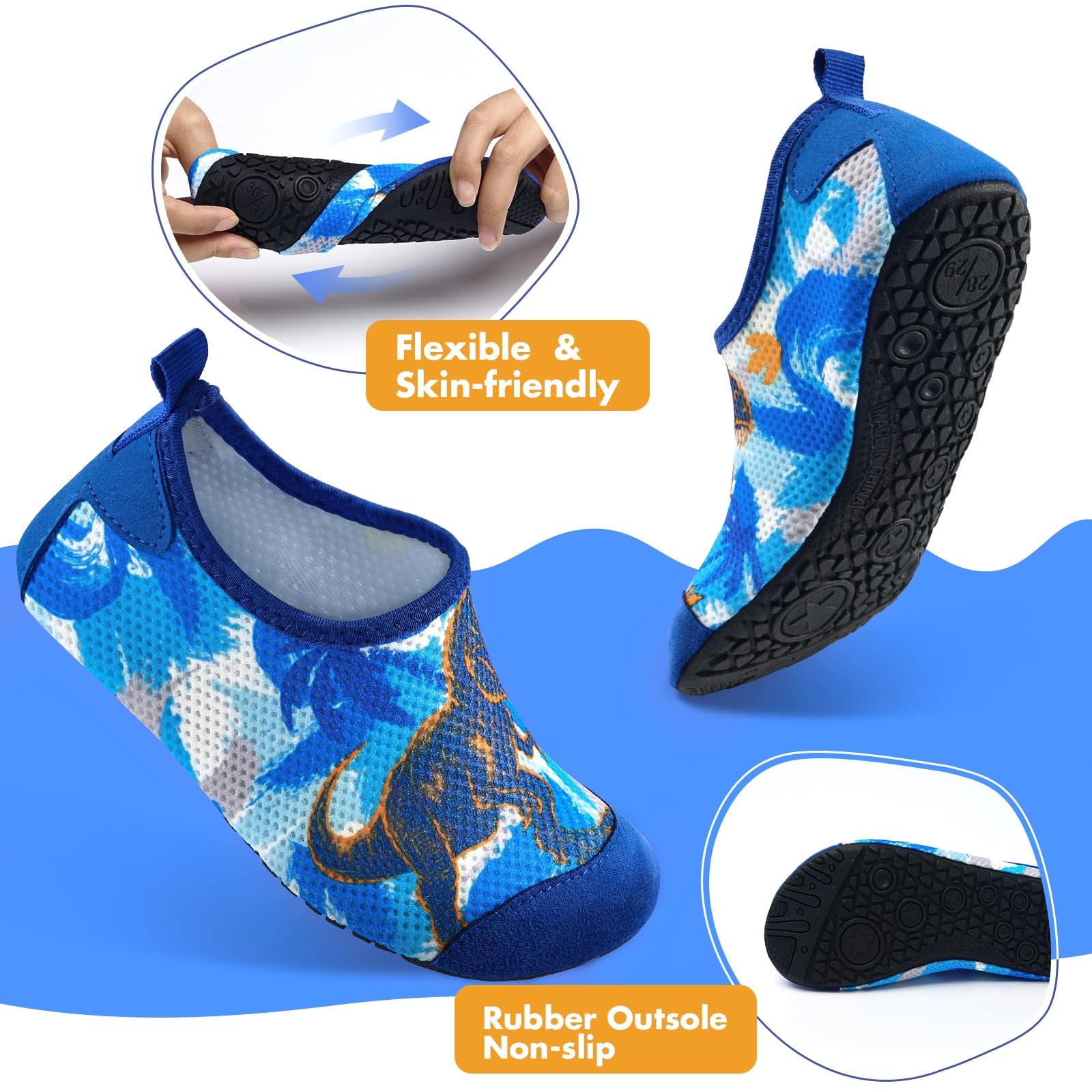 Zapatillas de Playa Descalzas de Secado Rápido Malla Suave Zapatos de Agua