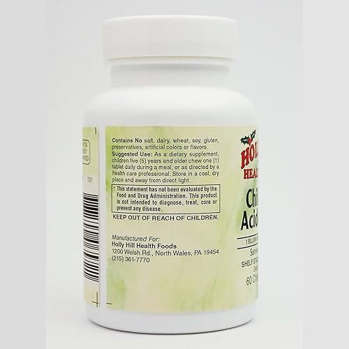 Miniatura 3 de Holly Hill Health Foods, Acidophilus para niños, uva, 60 tabletas masticables