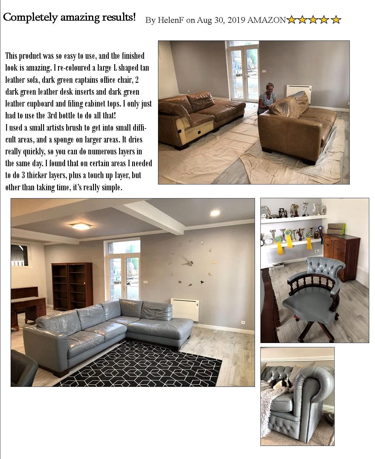 Carbusonic Leather dye all in one dye and sealer touch up colour