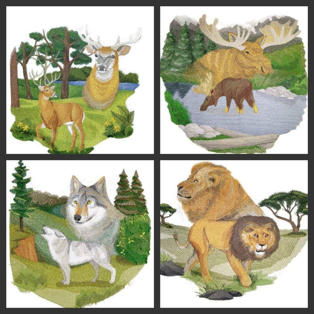 Nature Weaved in Threads, Amazing Animal Kingdom [Spirit of TheLion ] [Custom and Unique] Embroidered Iron on/Sew Patch [11" *8.52"] [Made in USA]