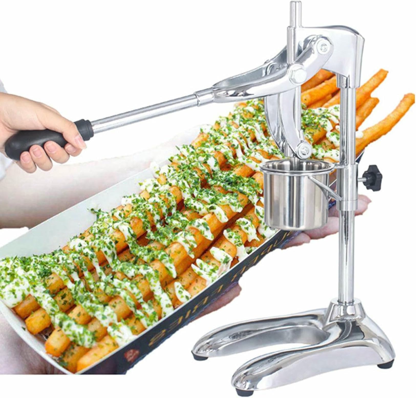 AYCDL French Fry Cutter - Manual Potato Slicer with 16 Holes for Making Fried Potato Strips, Ideal for Home and Restaurant Use