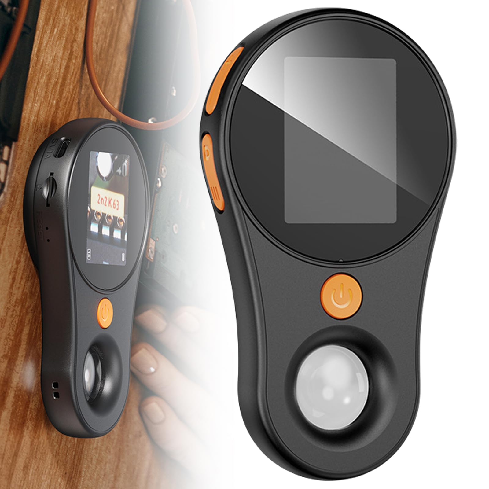 Microscopio digital recargable 500X: microscopio de mano con pantalla IPS de 2,0 pulgadas | Microscopio de bolsillo para niños/análisis de PC | 8 lupa LED para exteriores/interior detección
