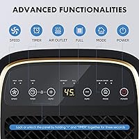 Vista 8 de Sweetcrispy 2,000 Sq. Ft. Dehumidifier for Basement, 30 Pints Dehumidifiers for Home with Drain Hose, 74oz Water Tank Portable Quiet Moisture