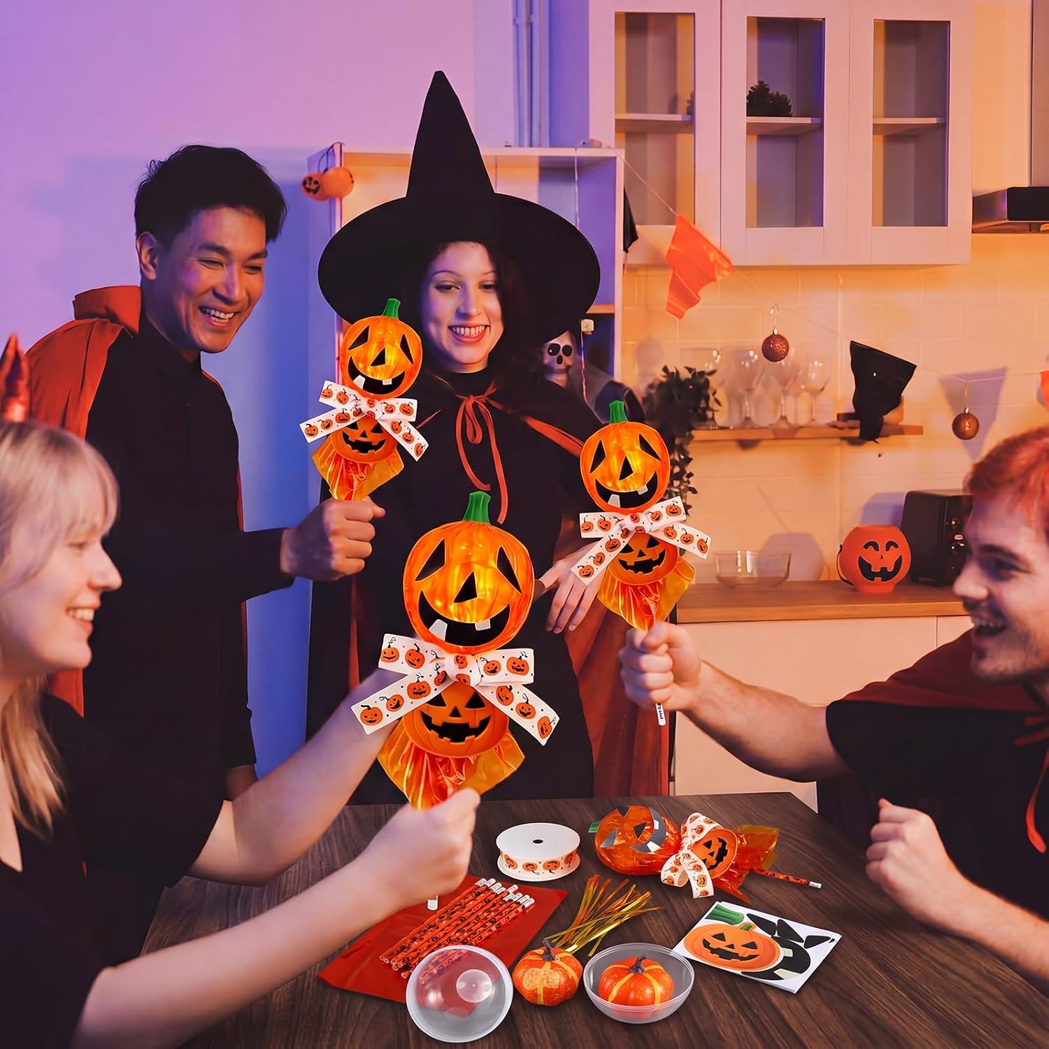 Tinlade 12 Sets Halloween Pumpkin Giant Lollipop Party Favors, Return Gifts image 5