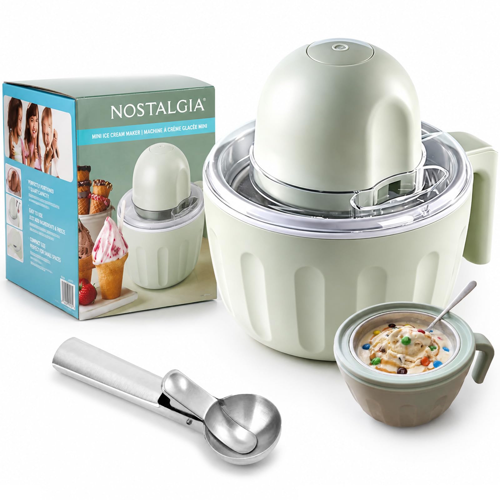 Tragbare Mini Eismaschine, Wiederaufladbarer Eiscreme Maker Kabellos, Für Frozen Yogurt Sorbet Gelato Hausgemachte Desserts Und Familie (1PCS)