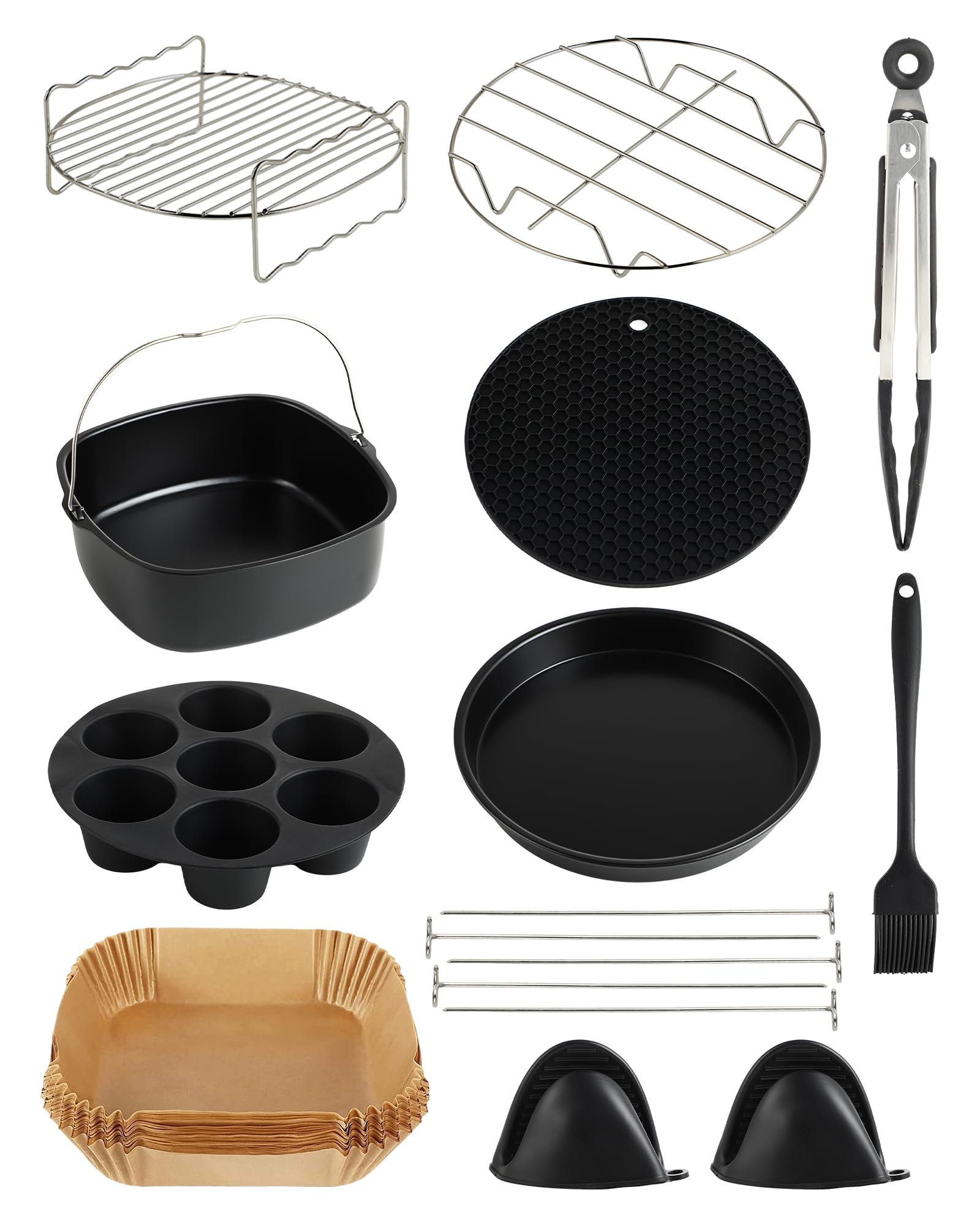 Juego de accesorios para freidora de aire caliente, 11 piezas, para COSORI Turboblaze XXL 6L, COSORI Turbo Tower Pro Smart 10,8 L, doble pila,COSORI XXL 5,5 L/6 L/6,2 L