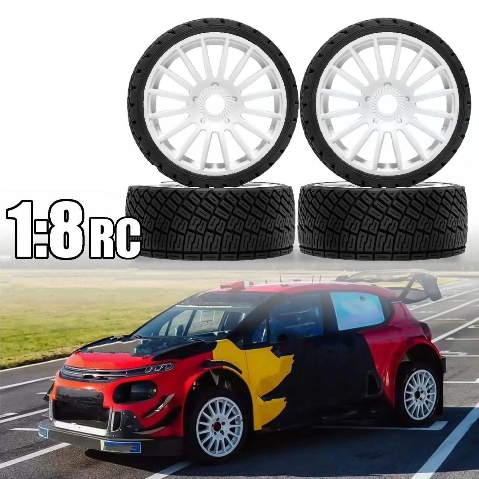 Ruote Pneumatici Per Rally Per Losi Per Kyosho Per VRX 1/8 Auto