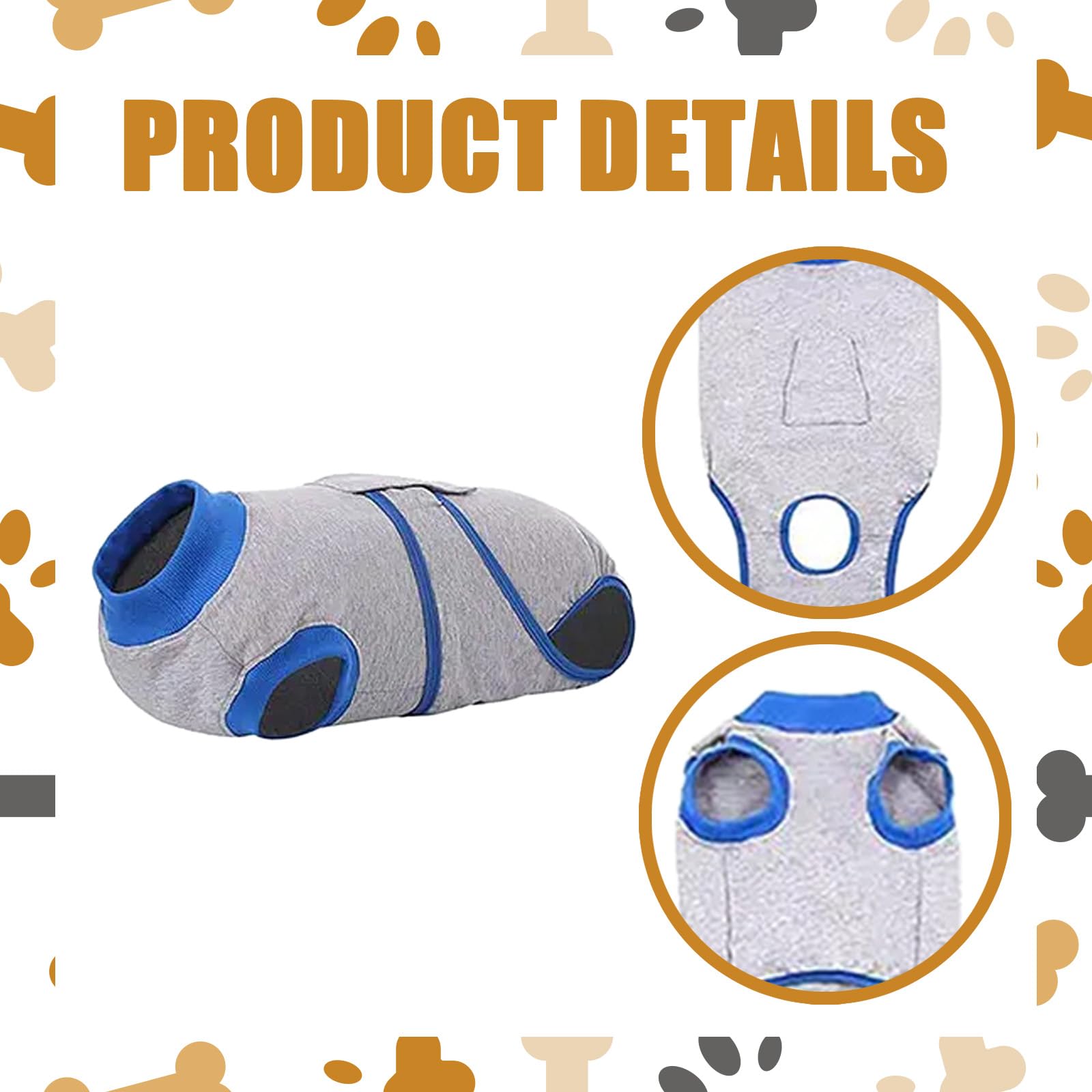 SSKHE Dog Jumpsuit After Surgery,Rehabilitation Suit After Surgery,Dog Castration Wound Protection Suit,Soft and Breathable - Image 3