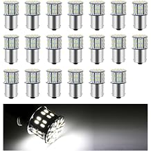 20PCS 1156 1141 1003 7506 BA15S LED Bulbs, 12V Super Bright 3014 50SMD Camper Interior Dome Lights, Back Up Reverse Light Bulb Replacement for Trailers RVs Boats Trunks White