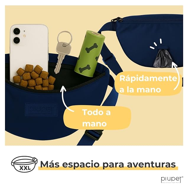 Foto 3 de 6 de PiuPet Bolsa de Golosinas para Perros - Riñonera Impermeable y Bandolera 2