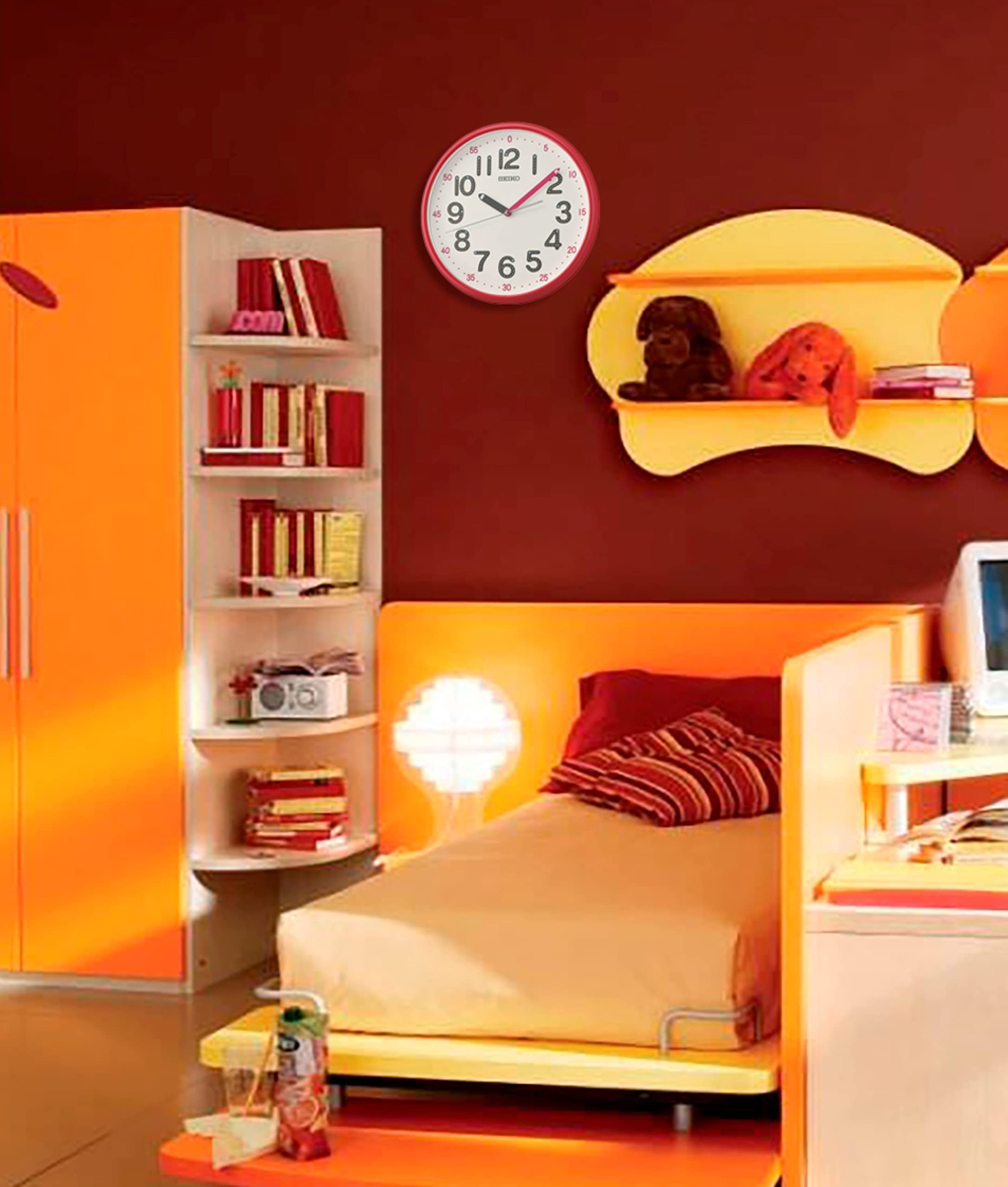 Amazon.co.jp: Seiko 12インチ シュヨナ 掛け時計 レッド : ホーム