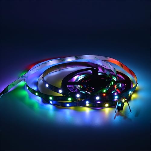 Miniatura 5 de WESIRI WS2812B Tira de luces LED 16.4ft 5M WS2812B 150LEDs Programable Individual Direccionable WS2811 Incorporado 5050 RGB LED Tira IP30 No