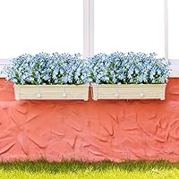 Vista 6 de URSTOUD 20 paquetes de flores artificiales de narcisos, vegetación artificial artificial, resistente a los rayos UV, no se decolora, plantas