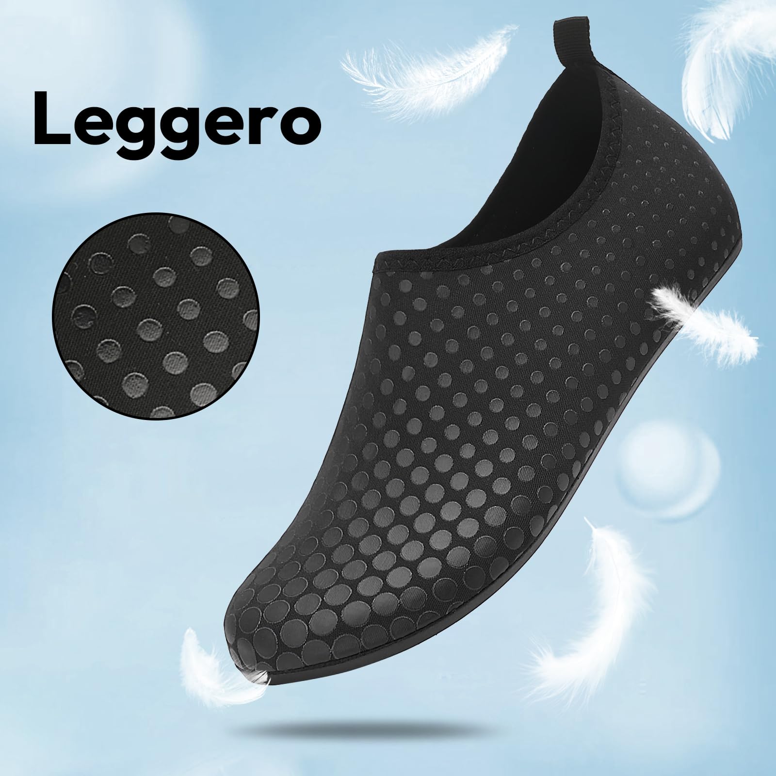 Donna Uomo Scarpe da Scoglio Scarpe da Immersione Antiscivolo Water Shoes Scarpe da Acqua per Spiaggia Surf Bagno Snorkel Yoga Sport Acquatici Gr.34-47 EU
