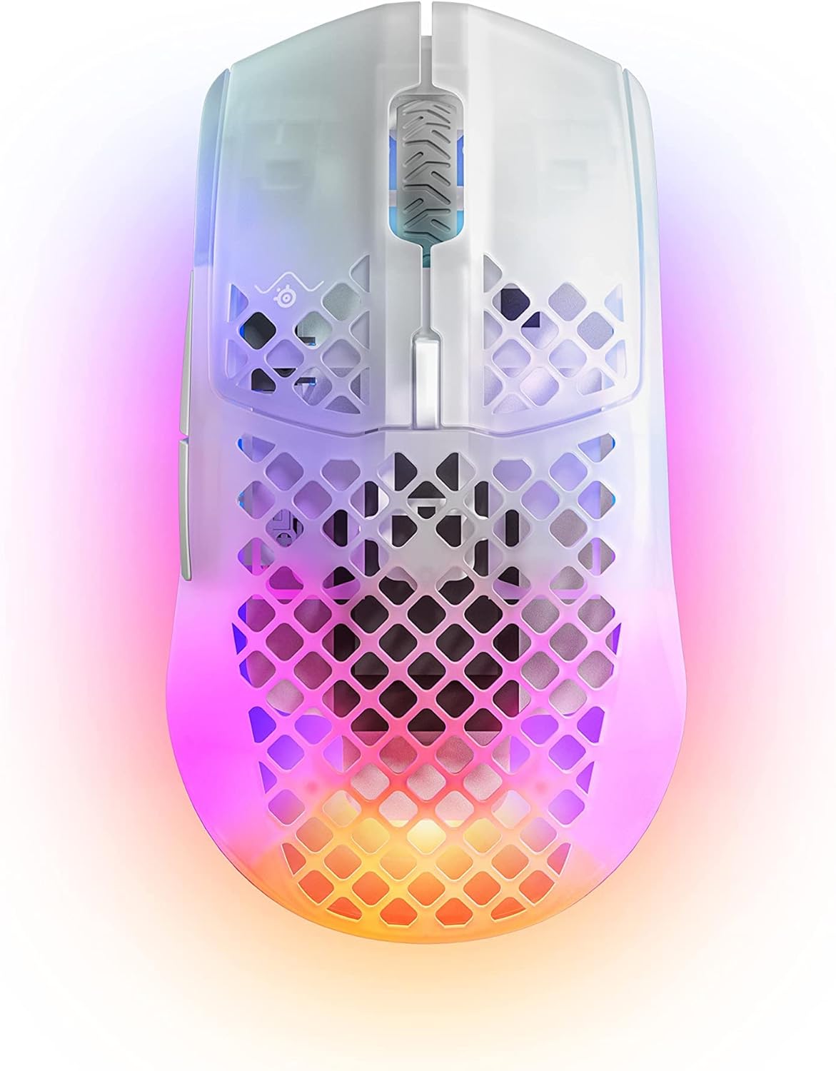 SteelSeries Aerox 3 Wireless - Super Light Gaming Mouse - 18,000 CPI TrueMove Air Optical Sensor - Ultra-Lightweight Water Resistant Design - 200 Hour Battery Life - Ghost (Renewed)