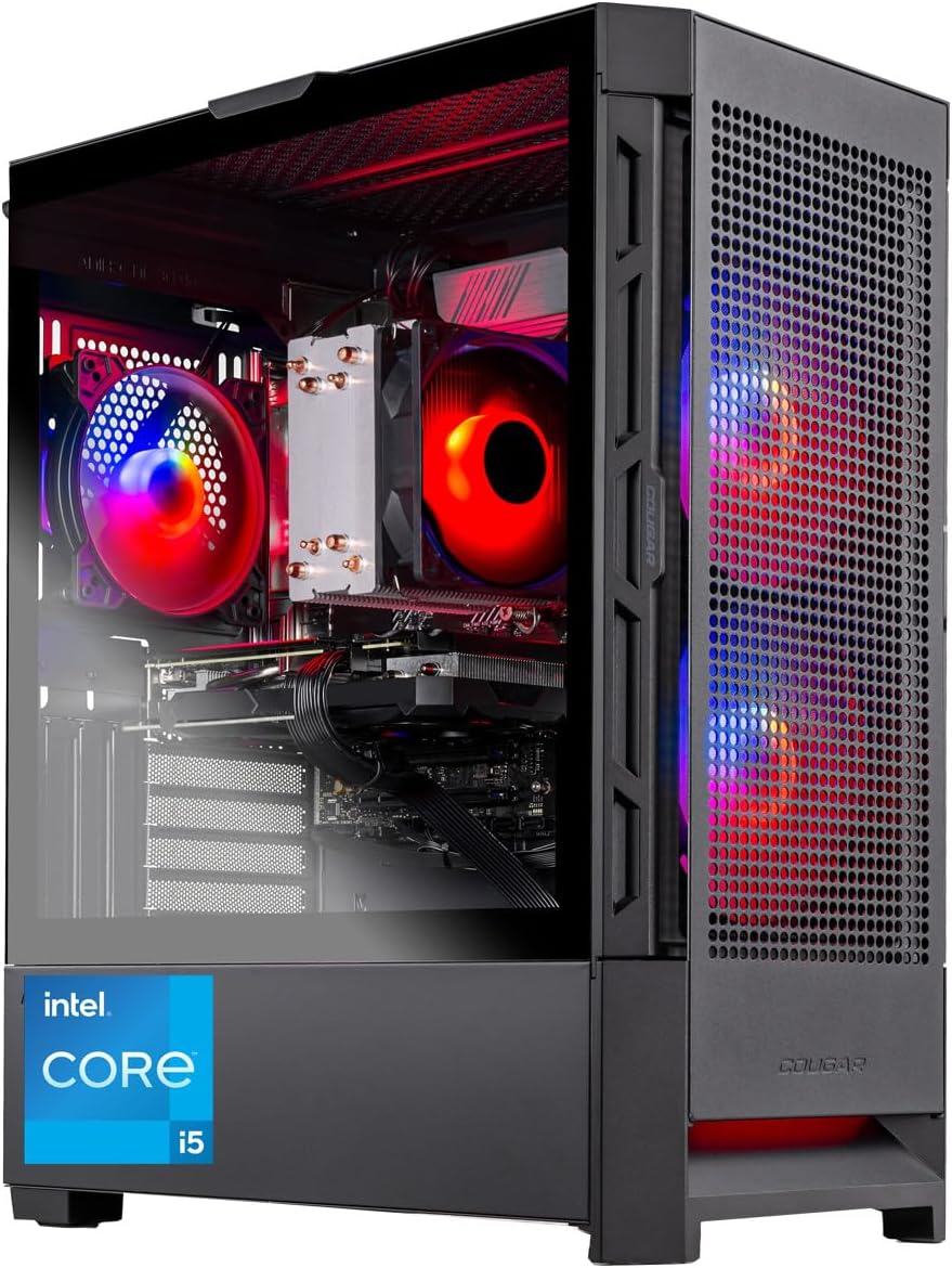 Skytech Gaming Blaze4 Mini Gaming PC, Intel i5 14400F 2.5GHz, NVIDIA RTX 5060, 1TB NVMe SSD, 32GB DDR4 RAM 3200, 650W Gold PSU, Wi-Fi, Win 11, Desktop