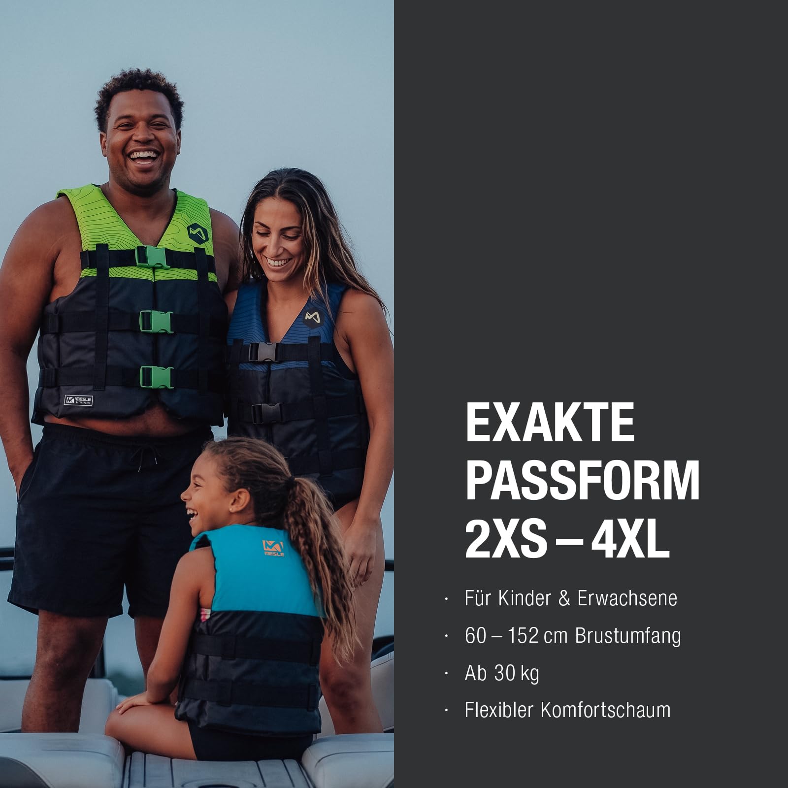 MESLE Aiuto al Galleggiamento per Adulti H210 50-N per SUP, Kayak, Wakeboard