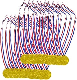 BESPORTBLE 80 pcs Winner Toy Trophies and Medals Sports Meeting Medal kidcraft playset Soccer Toy Soccer Trophy for Kids Medals for Awards for Kids Plastic Award Medals Kids Gold Award Medals