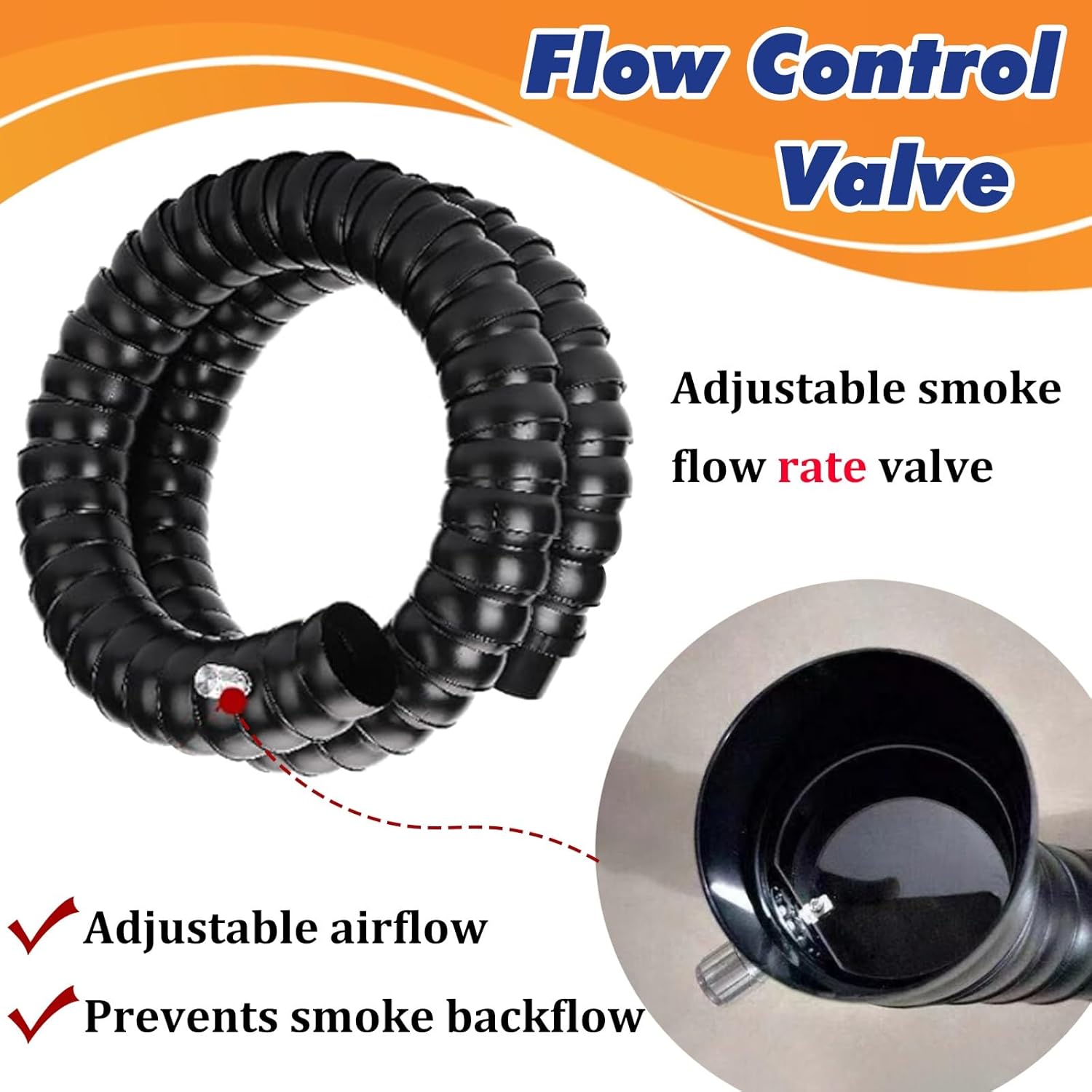 Smoke Exhaust Hose Articulated Collection Arm Black Gray, Universal Adjustable Welding Fume Extractor Duct Hose, Industrial Dust Collector Central Machinery(L 0.8M/2.6FT,D 45MM/1 7/9IN)