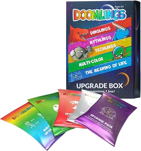 Miniatura 2 de Doomlings Paquete mejorado para juegos clásicos 5 juegos de expansión 81 cartas en total incluidas