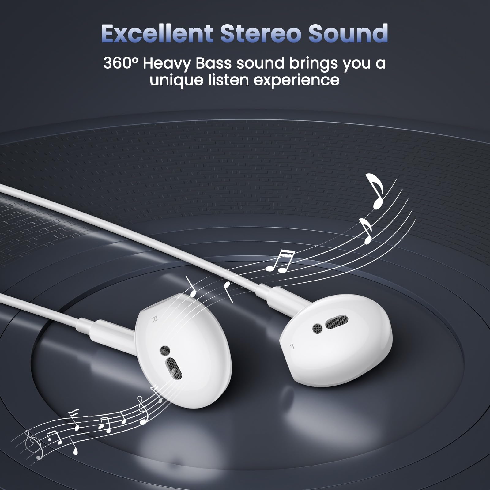 IPhone Kopfhörer Mit Kabel MFi-zertifiziert - In-Ear Ohrhörer Mit Mikrofon Für Alle IPhone Modelle