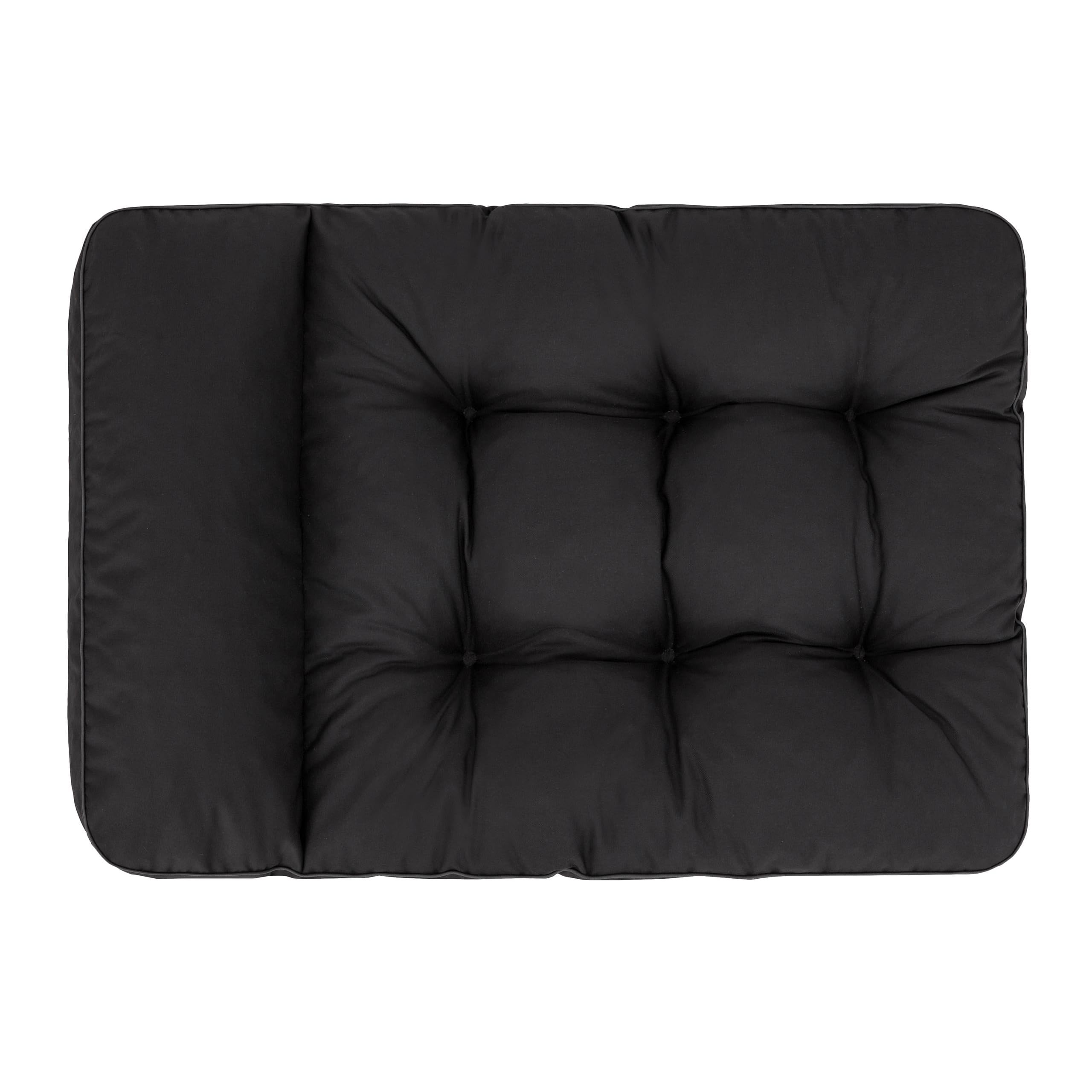 Materassino per cani e animali domestici, cuscino per cani, cuscino per cani, letto, divano, cuccia per animali domestici, morbido, materasso M – 80 x 52 cm, nero