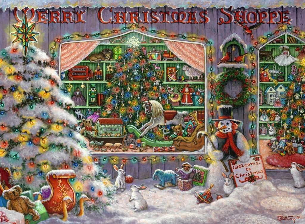 Ravensburger The Christmas Shop 500 Piece Holiday Jigsaw Puzzle for Adults - 12000215 - Handcrafted Tooling, Made in Germany, Every Piece Fits Together Perfectly