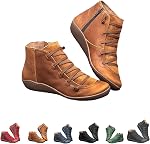 Keilani Women's Vintage Ankle Boots,Keilani Boots,Side Zipper Flat Waterproof Ankle Boots Women,Arch Support Boots,Womens vintage casual short ankle boots,Journee wide calf boots for women