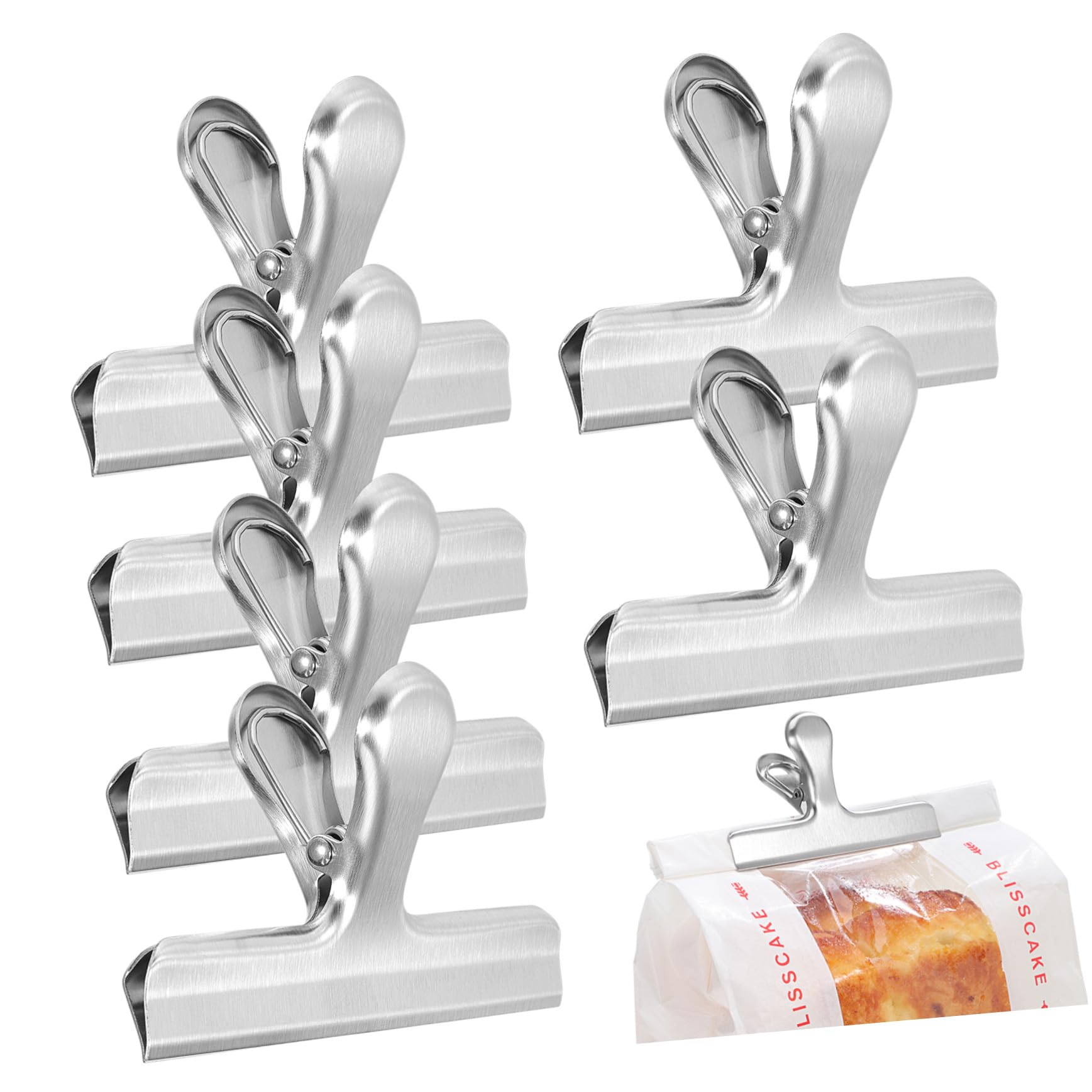 Pinces Bulldog en acier inoxydable lot de 6 clips multifonctions