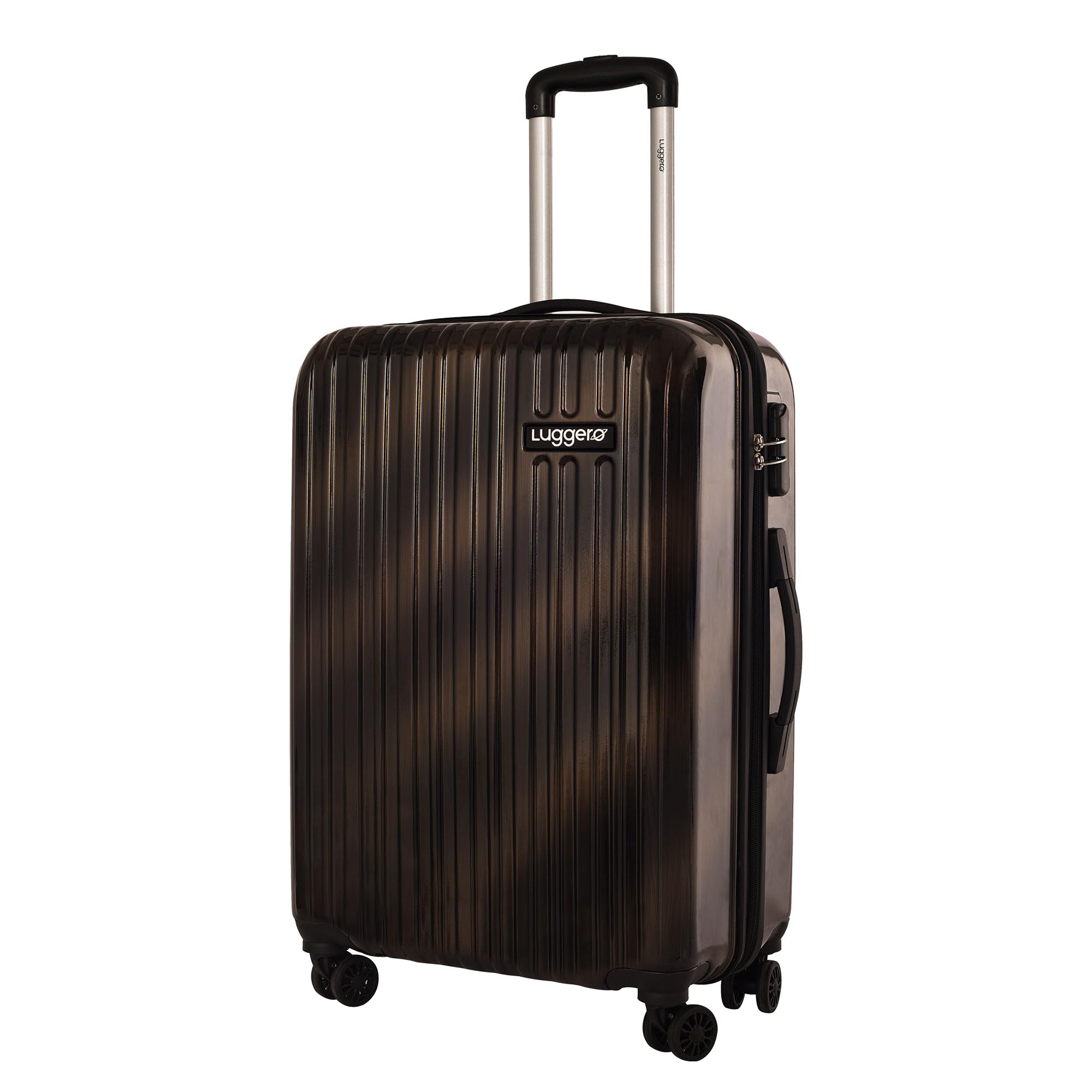 luggero Film Classic Light-Weight & Durable Polycarbonate Brush Gold Unisex Hard Luggage| Small- 51cm |8 Smooth Spinner TPV Wheels | Outer Combi Lock| Trolley Bag-picture-55