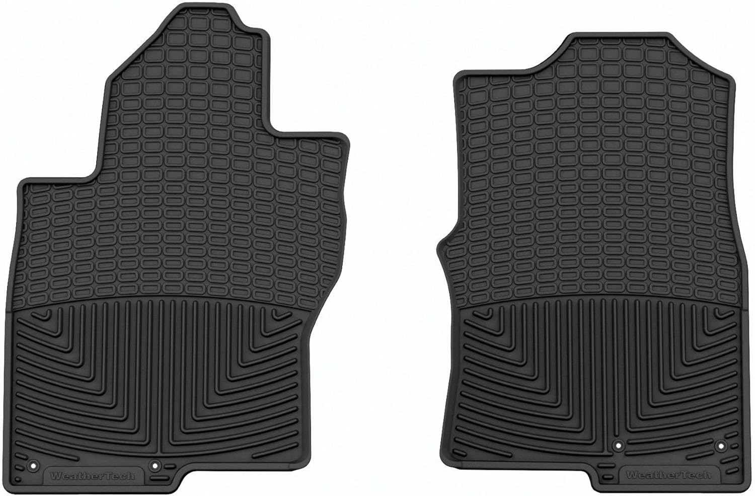 WeatherTech All-Weather Floor Mats for Nissan Frontier 1st Row (W608), Black