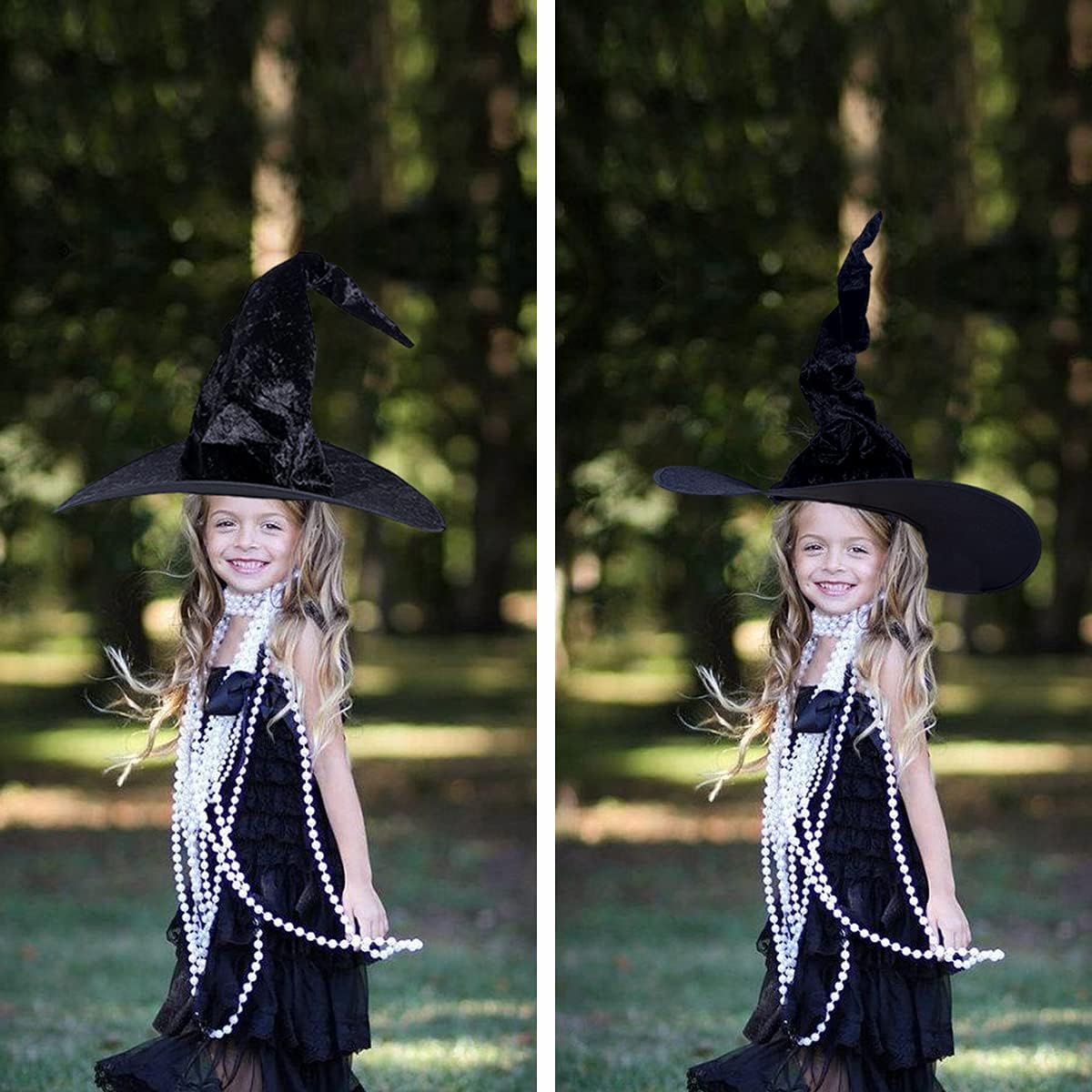Miniatura 4 de Venta de semana de Halloween! - Sombrero de bruja grande de lujo para cosplay de brujas - Sombreros de bruja negros para mujer, Halloween Cosplay