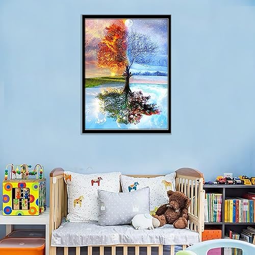 Miniatura 8 de Huacan Paquete de 2 kits de pintura de diamantes, kits de pintura de diamantes para adultos, taladro cuadrado completo, arte de diamantes 5D, kit de