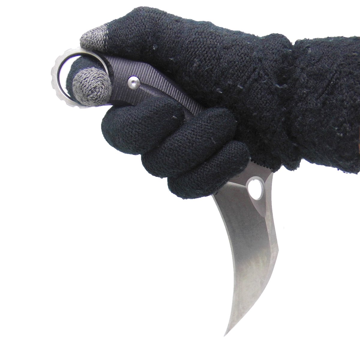 Masalong Pterosaurs outdoor camping portable defender fixed claw knife karambit (white)