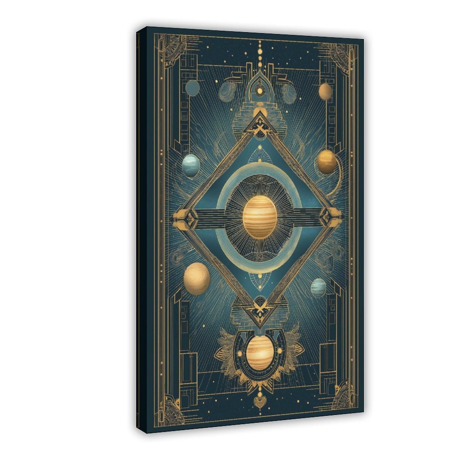 MRYCQ Art Deco Celestial Poster Canvas Poster for Living Room Decor Gift