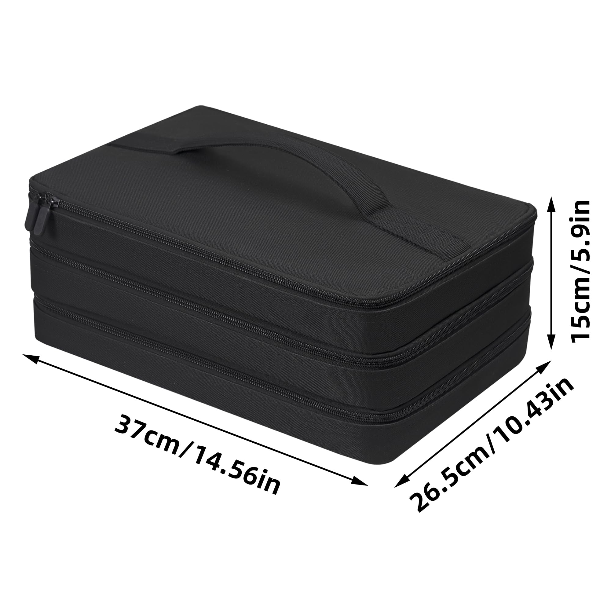 Risou Bolsa de almacenamiento en miniatura para figuras, 108 ranuras, funda de transporte en miniatura compatible con 40 K, D&D y más (solo bolsa) (negro)