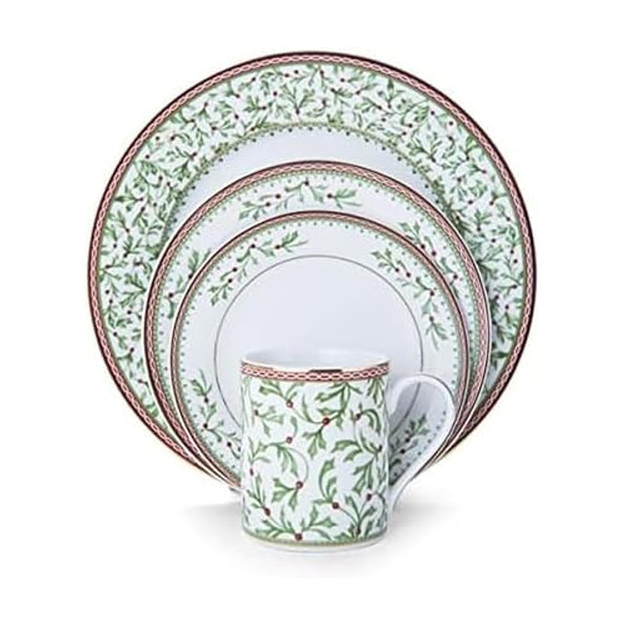 Mikasa Holiday Traditions Dinnerware Set with Mugs (16 Piece)