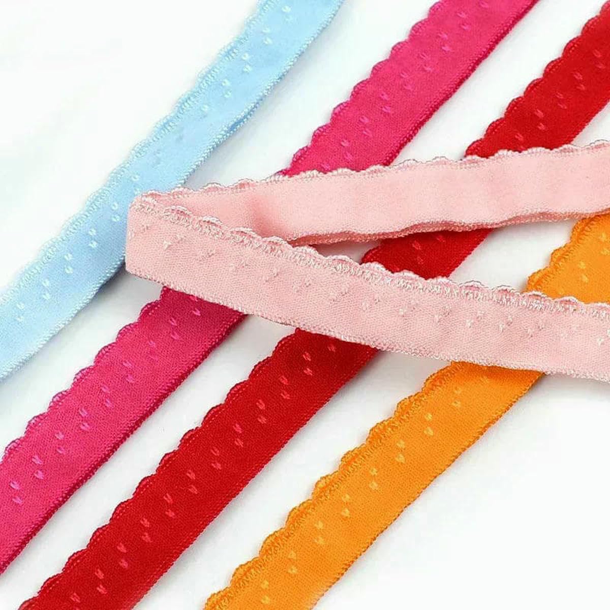 Elastyczna taśma nylonowa, Nylon Elastic Lace Band 11mm For Bra Straps Sewing DIY Multicolor 10-50 meters(LightPurple 11mm,50Meters)