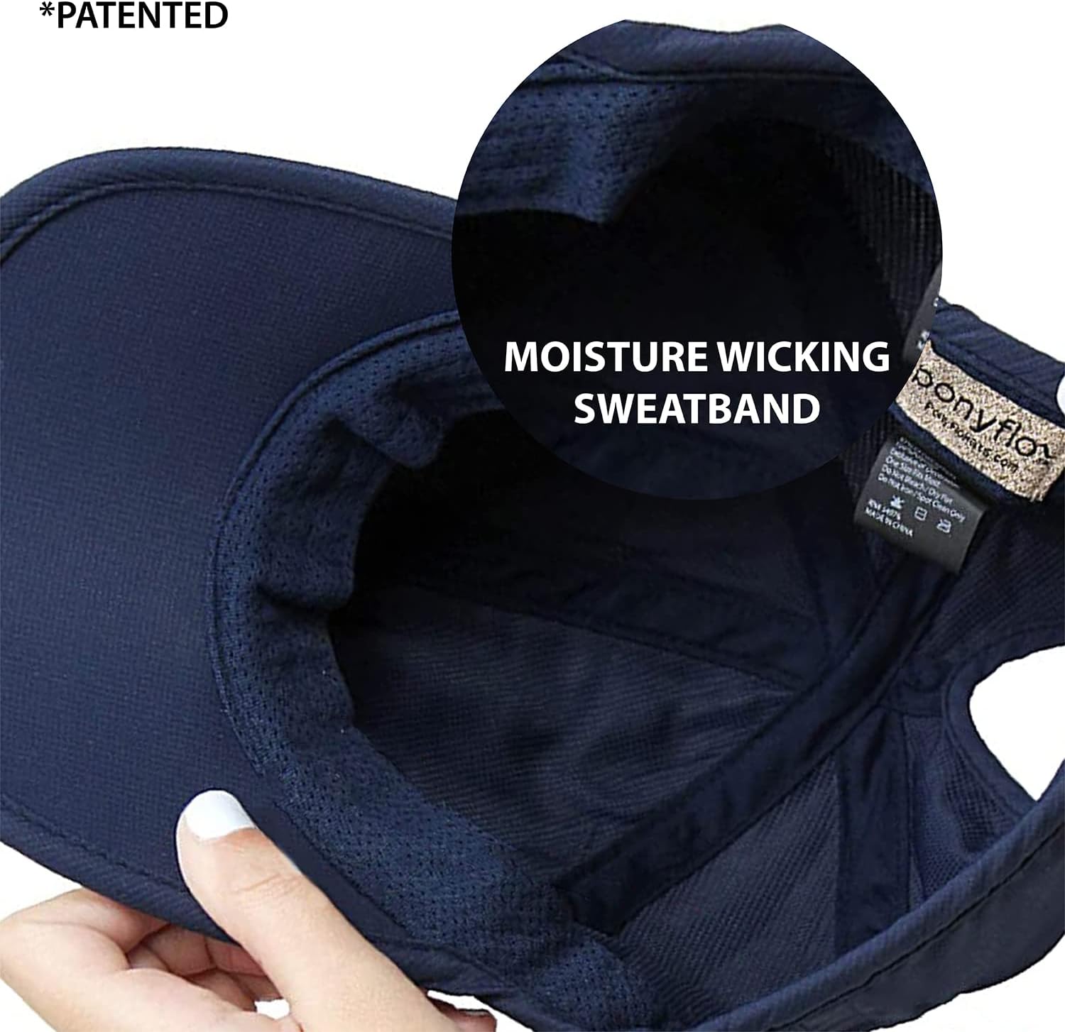 Ponyflo Womens Ponytail Baseball Cap Patented Womens Ponytail Baseball Cap - Hat with Ponytail Hole - Image 5