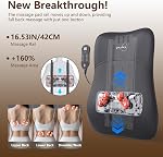 Massager du dos avec chaleur, 4D Massager Shiatsu pour le soulagement de la douleur Tissu profond, Massage du dos enrouleur haut et bas, Masseuse ultrafine du bas du dos pour chaise, Cadeau pour maman Femmes Hommes Parents