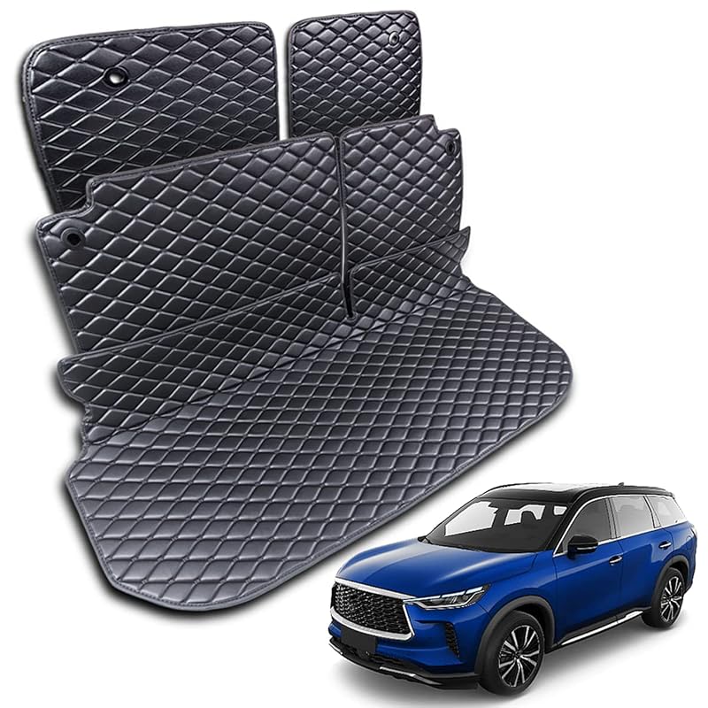 Forro de porta-malas 7DEEKEI para Infiniti QX60 2022–2026 com bancos individuais na 2ª fila, kit com 5 peças