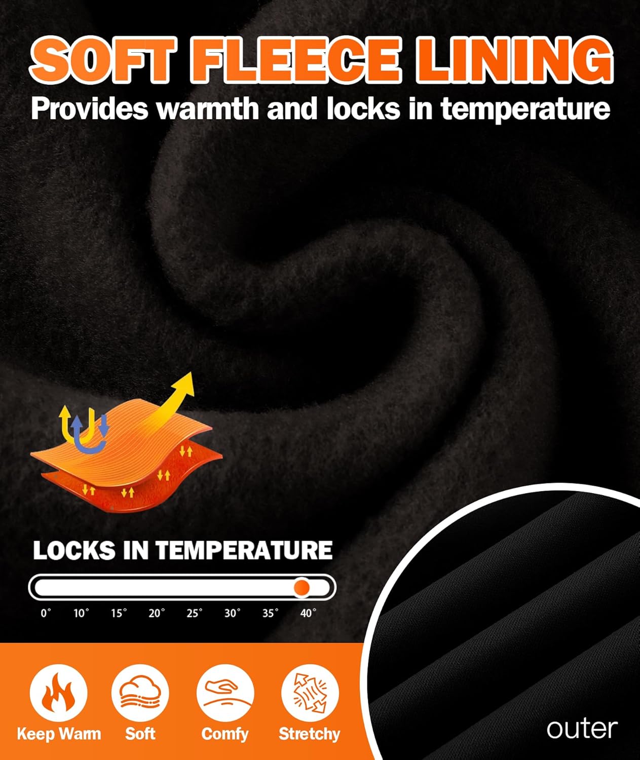 ZITY Mens Quarter Zip Pullover Fleece Lined Long Sleeve Casual Sweatshirts with Side Pockets - Image 4